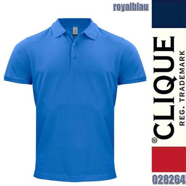 Classic OC Polo, Bio Baumwolle, Clique - 028264, ryalblau