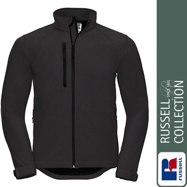 Men`s Softshell Jacket, Russel - Z140-schwarz