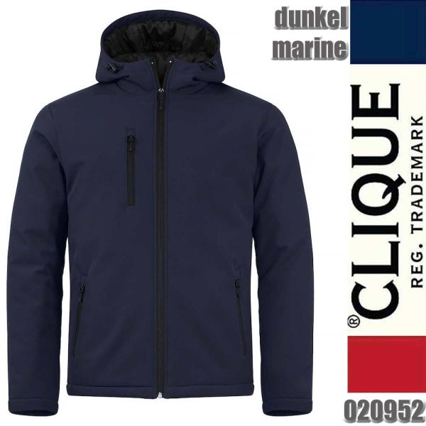 Padded Hoody Softshell mit Kapuze, Clique - 020952, dunkel marine