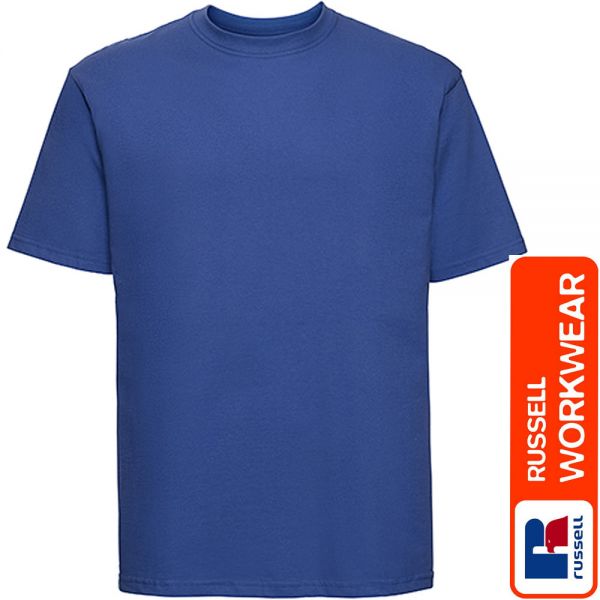 RUSSEL Classic T-Shirt Z180 - silver Label-azurblau