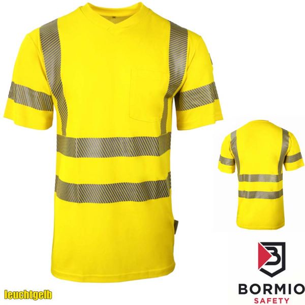 Warnschutz T-Shirt, Bormio Badus, kurzarm, leuchtgelb