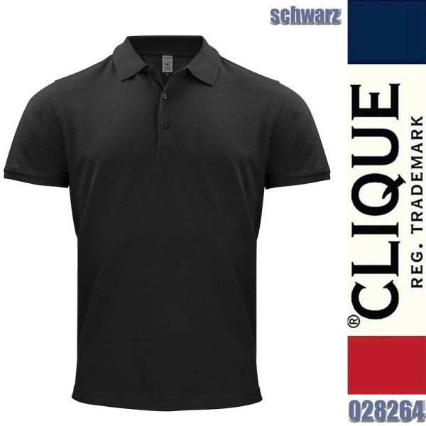 Classic OC Polo, Bio Baumwolle, Clique - 028264, schwarz