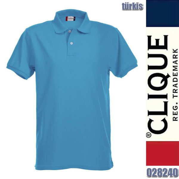 Stretch Premium Polo, Clique - 028240, türkis