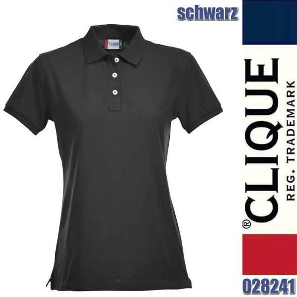 Stretch Premium Polo Ladies, Clique - 028241, schwarz