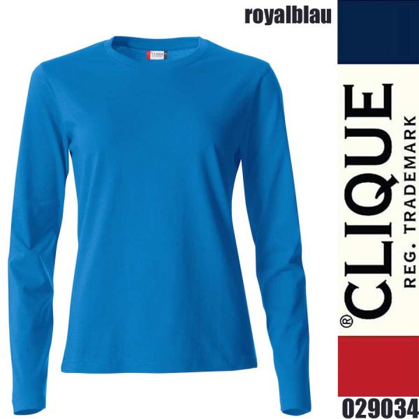 Basic-T L/S Ladies, T-Shirt Langarm, Clique - 029034