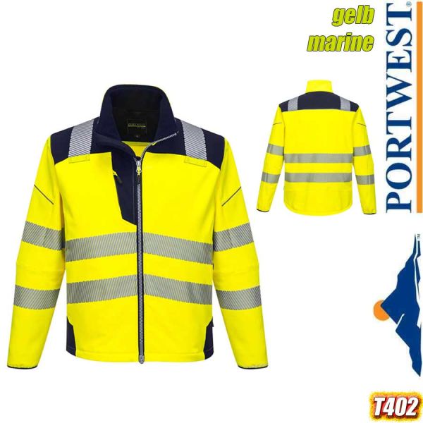 Warnschutz Softshelljacke, 3-lagig, PW3, PORTWEST, T402