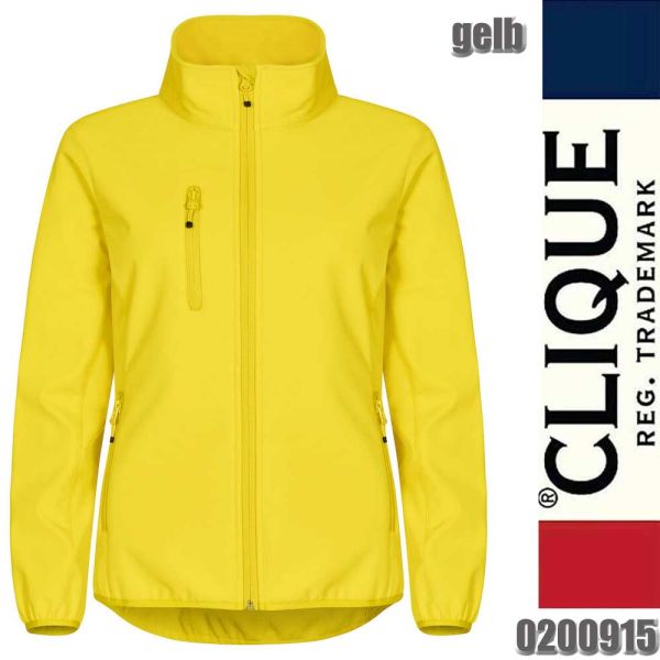 Classic Softshell Jacket Lady, Clique - 0200915, gelb