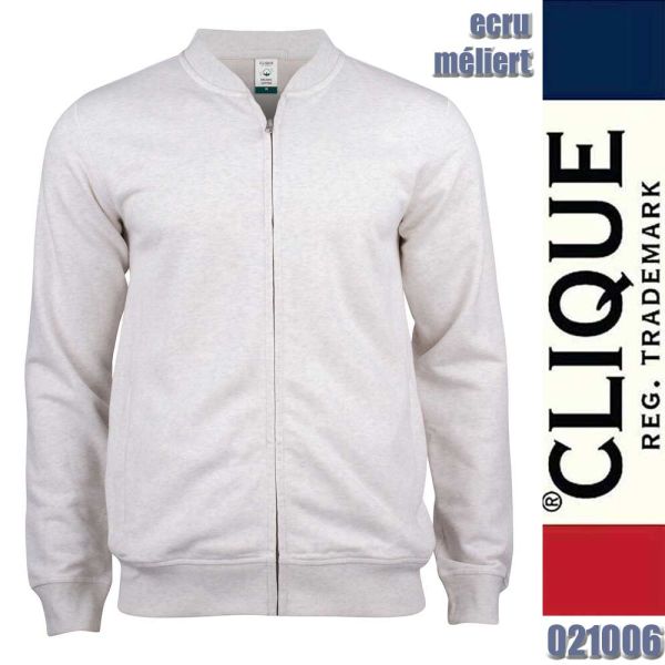 Premium OC Cardigan Sweatjacke, Clique - 021006, ecru meliert