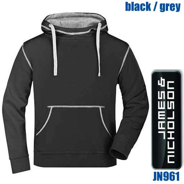 Men's Lifestyle Hoody, JAMES + NICHOLSON, JN961