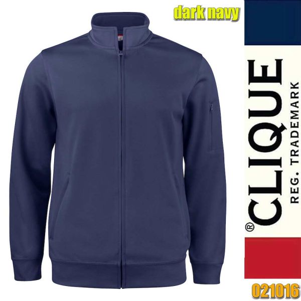 Basic Active Cardigan Zip Sweatshirt, Clique - 021016, dark navy