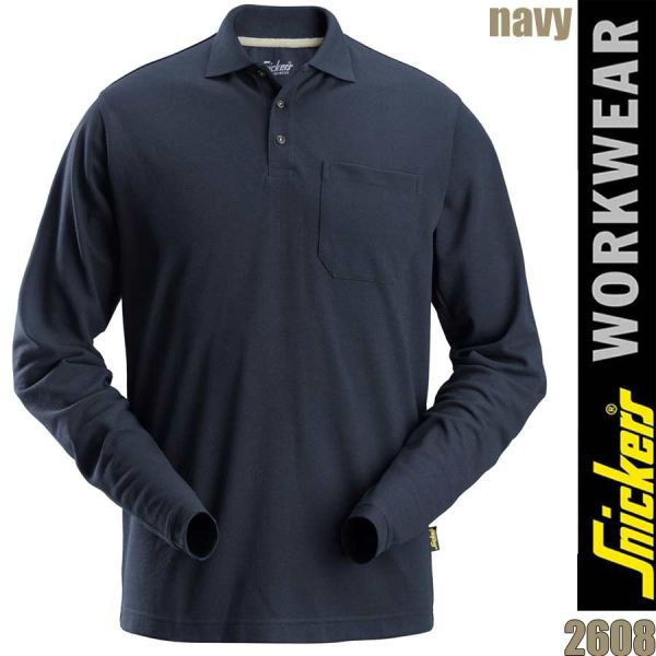Langarm Poloshirt, 2608, SNICKERS Workwear, navy