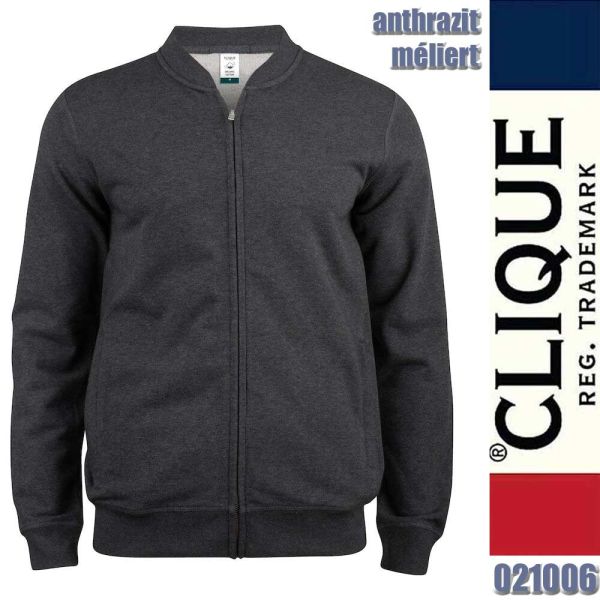 Premium OC Cardigan Sweatjacke, Clique - 021006, anthrazit meliert