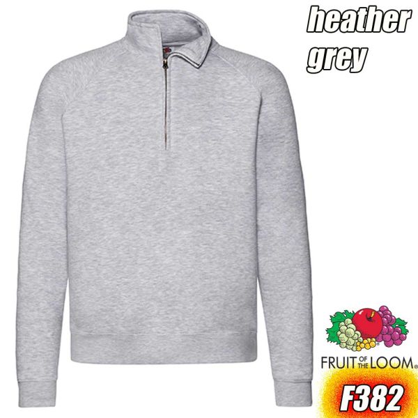 Premium Zip Neck Sweatshirt, Fruit of the Loom - F382