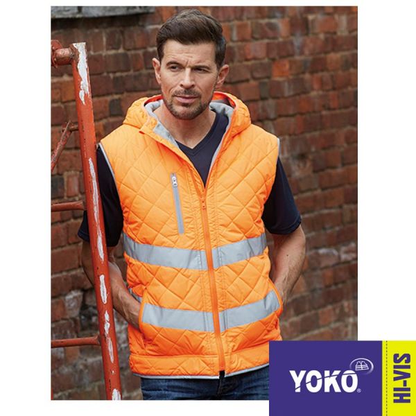 Warnwesten-Hoodie, EN20471, YOKO Workwear, YK007