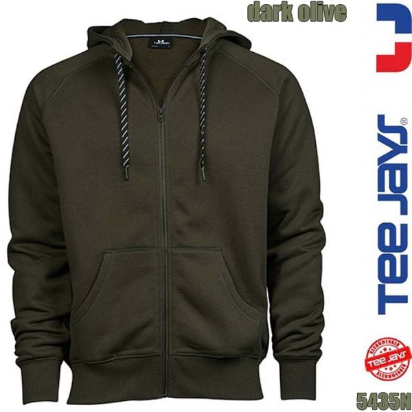 Herren Fashion Full ZIP Hood, TEE-JAYS, TJ5435N