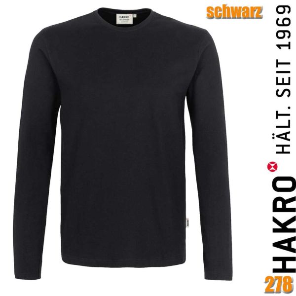 NO. 278 Hakro Longsleeve Heavy, Langarm Shirt, schwarz