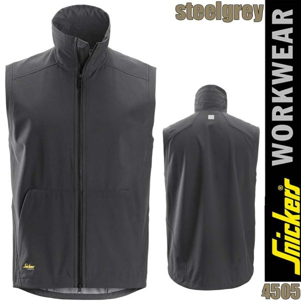 4505, AllroundWork, winddichte Softshell-Arbeitsjacke, SNICKERS, steelgrey