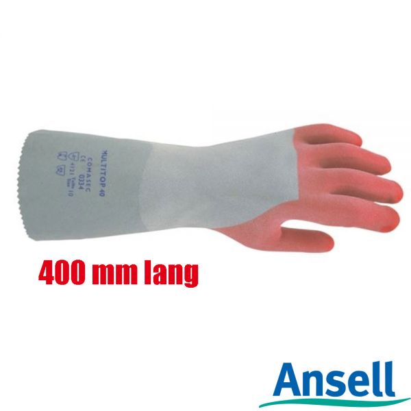 Ansell Multitop Universal-Handschuh, stoffgefüttert, sehr widerstandsfähig, 400mm, 12641