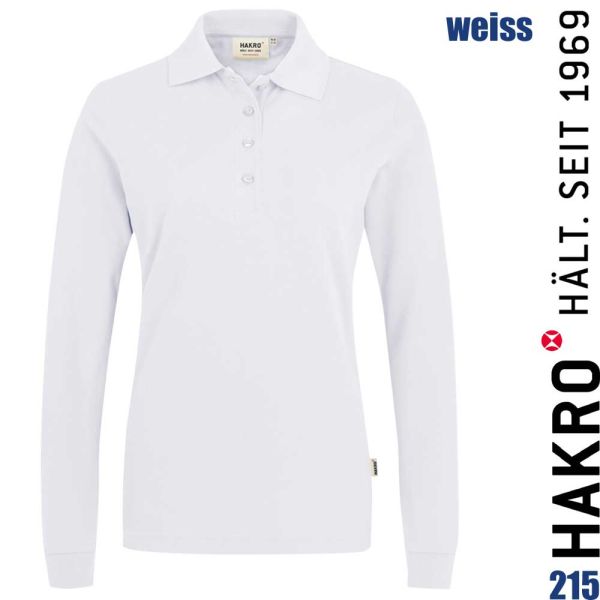 NO. 215 Hakro Damen Longsleeve-Poloshirt Mikralinar