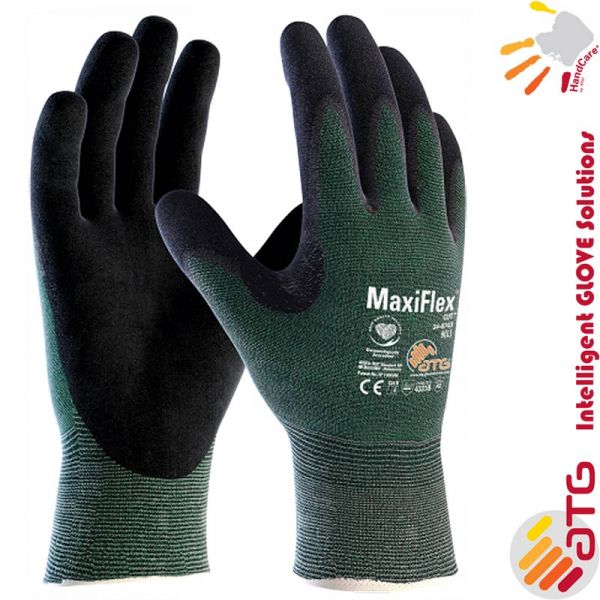 ATG MaxiFlex Cut- (34-8743) Schnittschutzhandschuh, grün-schwarz -