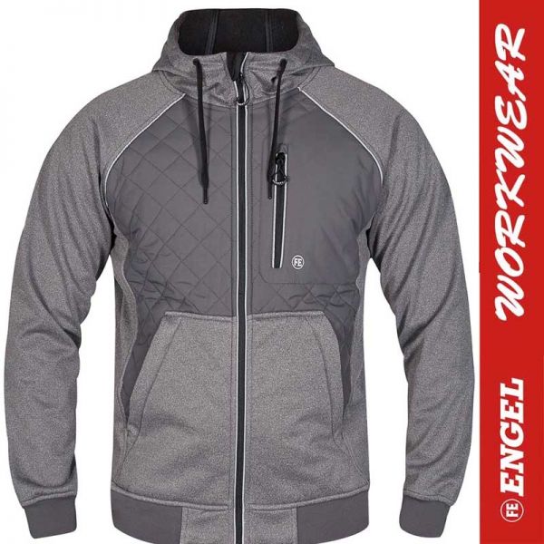 X-TREME Softshelljacke mit Kaputze -grau- ENGEL Workwear