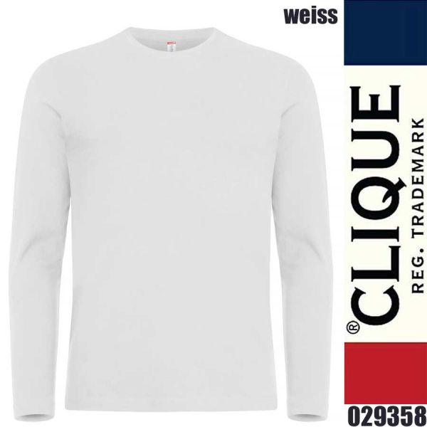 Premium Fashion-T LS, T-Shirt Langarm, Clique - 029358, weiss