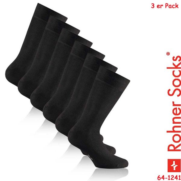 Wool / Cotton Socken, 3 er Pack, ROHNER