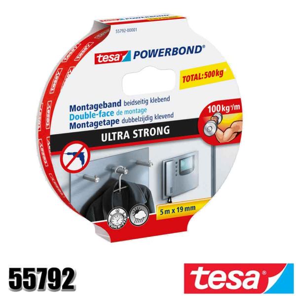 Montageband, Powerbond Ultra Strong, 19mm, 5meter, TESA,