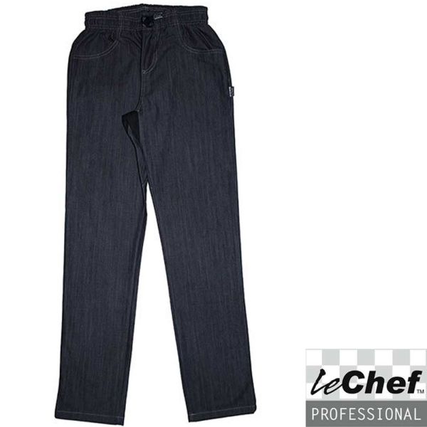 Kochhosen, Le Chef, Prep trousers, DF22, black denim