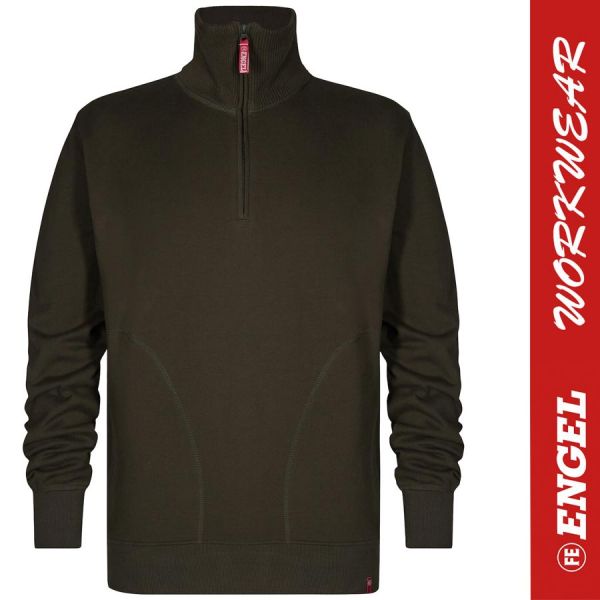 Sweatshirt mit hohem Kragen - ENGEL Workwear - 8014-waldgruen