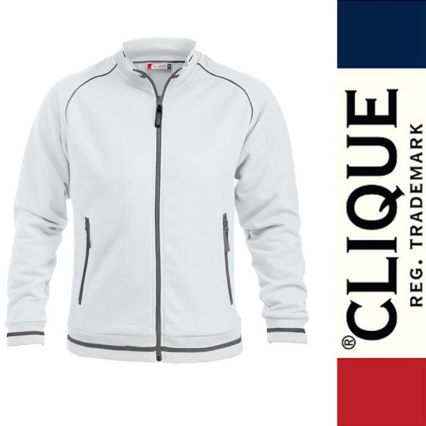 Craig sportliche Sweat Jacke mit Stehkragen, Clique - 021053-weiss