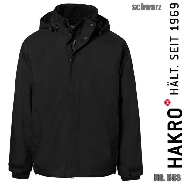 NO. 853 Hakro Atmungsaktive Active Jacke Boston, schwarz