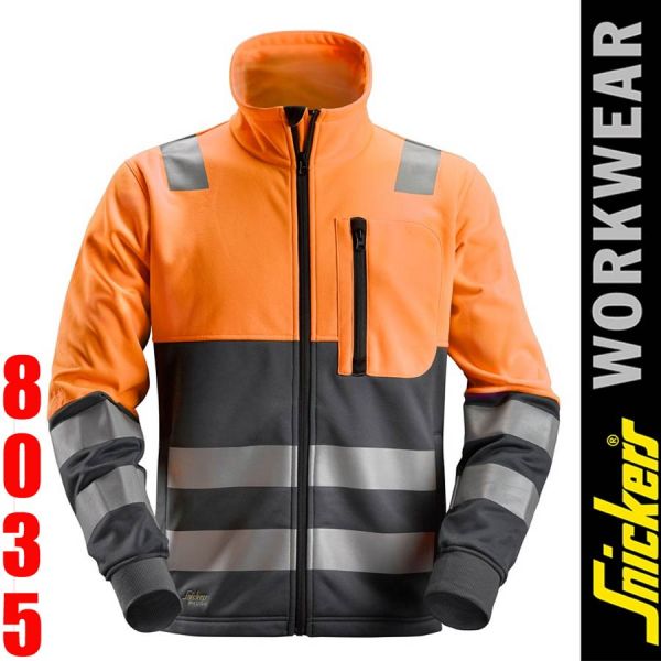 8035 AllroundWork, High VIS Jacke - Klasse 2-SNICKERS Workwear-orange-grau