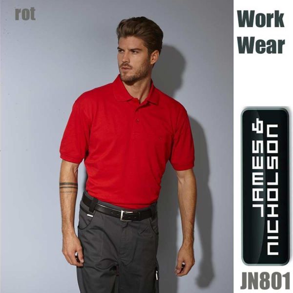 Work Wear Polo, men, James & Nicholson, JN801