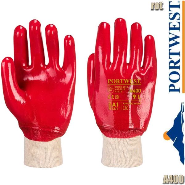 PVC-Strickbund - Handschuh, A400 - PORTWEST