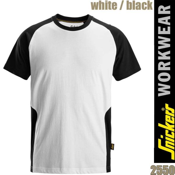 Zweifarbiges T-Shirt, SNICKERS, 2550, white, black