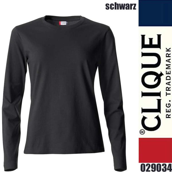 Basic-T L/S Ladies, T-Shirt Langarm, Clique - 029034
