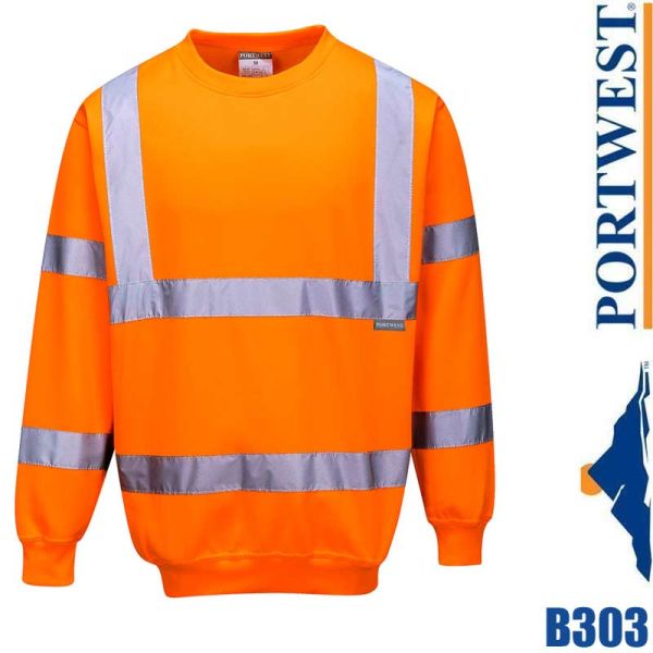 Warnschutz Sweatshirt, B303, PORTWEST