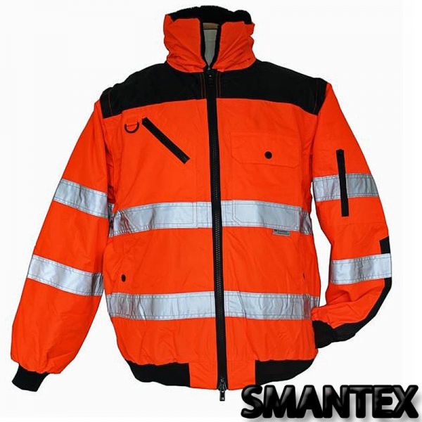 EN-HIT - Bomber-jacke, warm gefüttert, leuchtorange/ schwarz, 20831