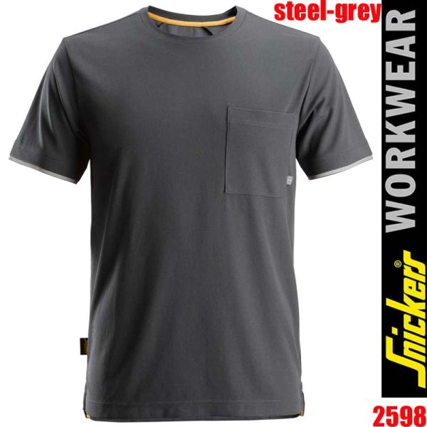 AllroundWork, 37.5 Kurzarm T-Shirt, SNICKERS, 2598, steelgrau
