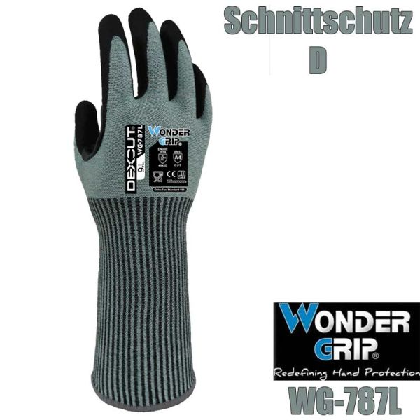 Schnittschutzhandschuh WG-787-L, mit langer Stulpe Wondergrip