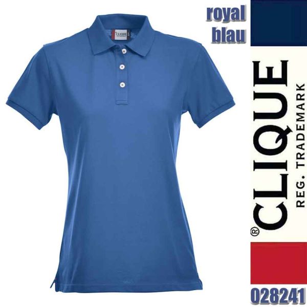 Stretch Premium Polo Ladies, Clique - 028241, royalblau