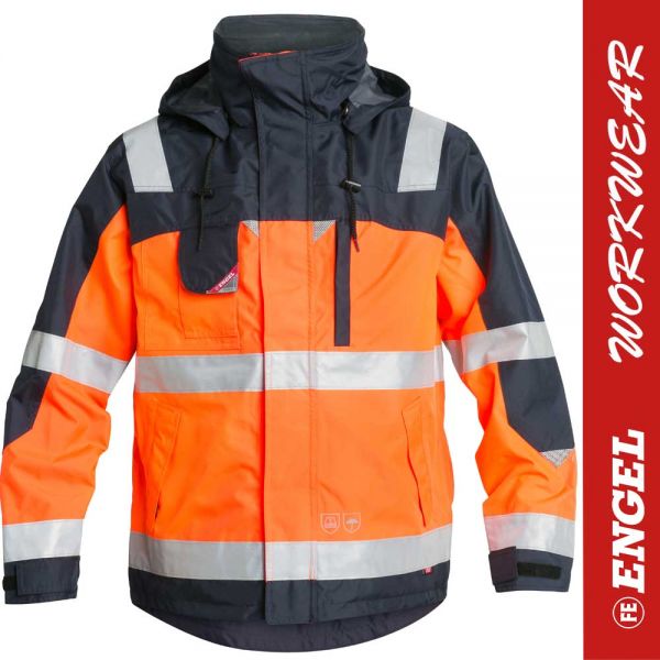 Pilot Shell Jacket - 1001-928-orange/marine - ENGEL Workwear