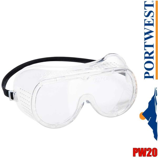 Klassische Vollsichtschutzbrille, direkt belüftet, PW20, PORTWEST