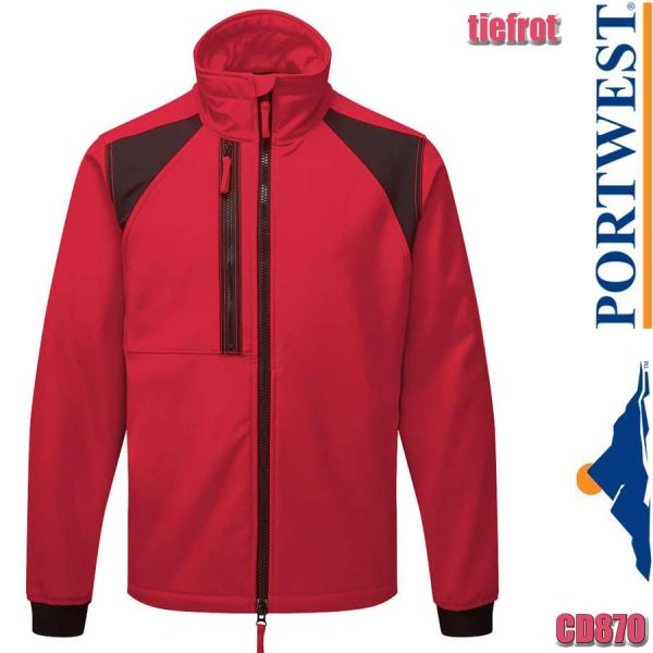 WX2 Softshelljacke, Eco, CD870, PORTWEST, tiefrot