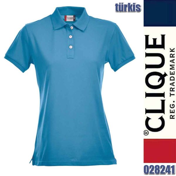 Stretch Premium Polo Ladies, Clique - 028241, tuerkis