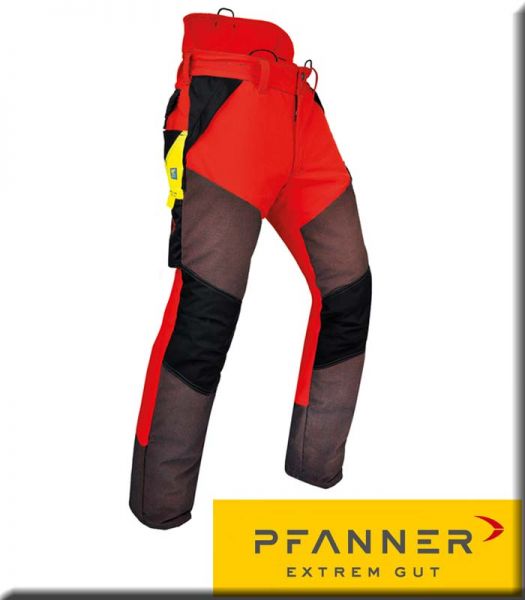Pfanner Gladiator Extrem Schnittschutzhose, rot-schwarz 102192