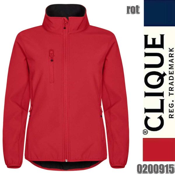 Classic Softshell Jacket Lady, Clique - 0200915, rot