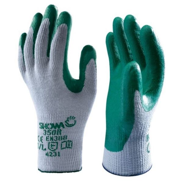 Showa-Nitril-Handschuh (350 R) Nitrilgummi getauchter Handschuh, grün
