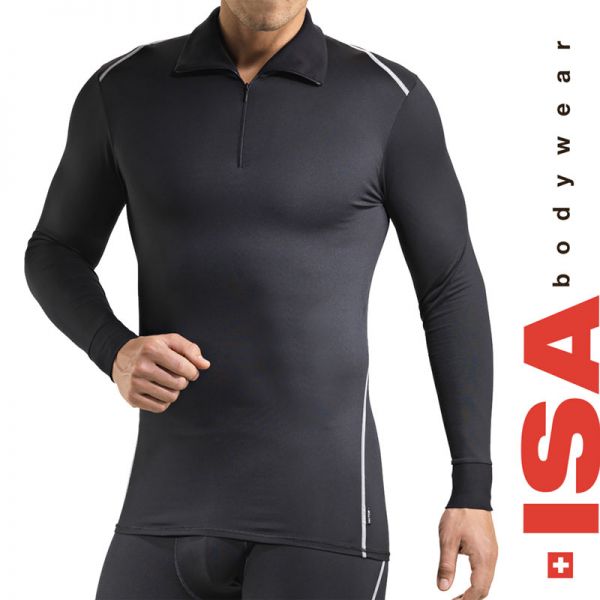 Rollkragenshirt ISA Bodywear - Langarm mit Reissverschluss Factor 2 